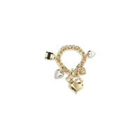 Chloé Heart Charm Bracelet — Gold
