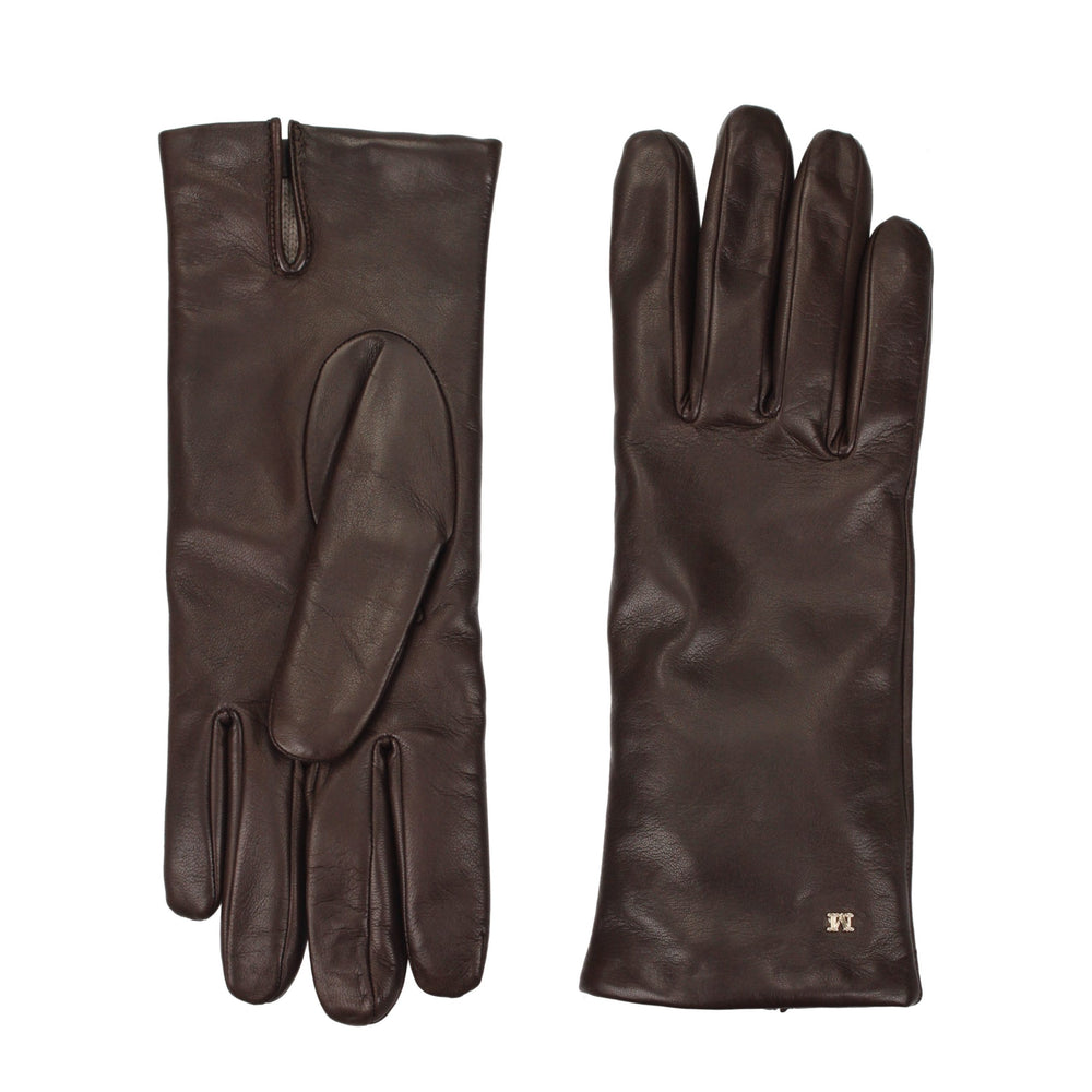 Max Mara Leather Gloves — Brown