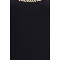 Burberry Check Trim One-Piece Swimsuit — Black