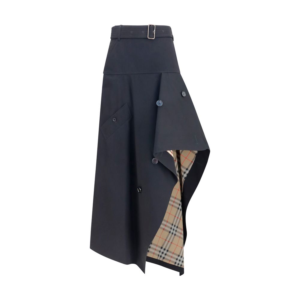 Burberry Heather Asymmetric Long Skirt