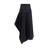 Burberry Heather Asymmetric Long Skirt