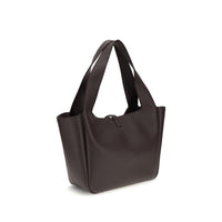 Saint Laurent Le 5 À 7 Grained Leather Shoulder Bag — Brown