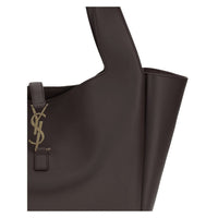 Saint Laurent Le 5 À 7 Grained Leather Shoulder Bag — Brown