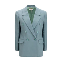 Chloé Bicolor Wool Double-Breasted Blazer