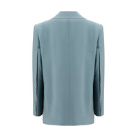 Chloé Bicolor Wool Double-Breasted Blazer