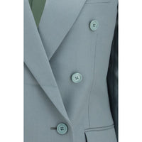 Chloé Bicolor Wool Double-Breasted Blazer