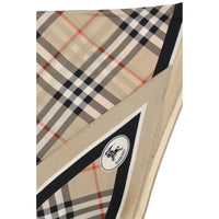 Burberry Knight Check Silk Twill Scarf — Beige