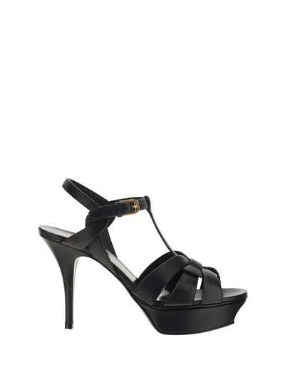 Saint Laurent Leather Platform Stiletto Sandal
