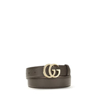 Gucci Grained Leather GG Buckle Belt