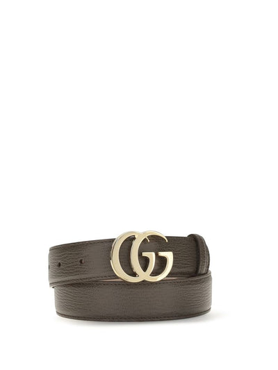 Gucci Grained Leather GG Buckle Belt