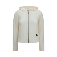 Burberry Wool Hooded Zip Cardigan — Beige