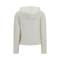 Burberry Wool Hooded Zip Cardigan — Beige