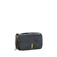 Saint Laurent Jamie Lambskin Shoulder Bag — Black