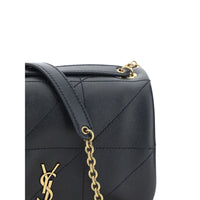 Saint Laurent Jamie Lambskin Shoulder Bag — Black