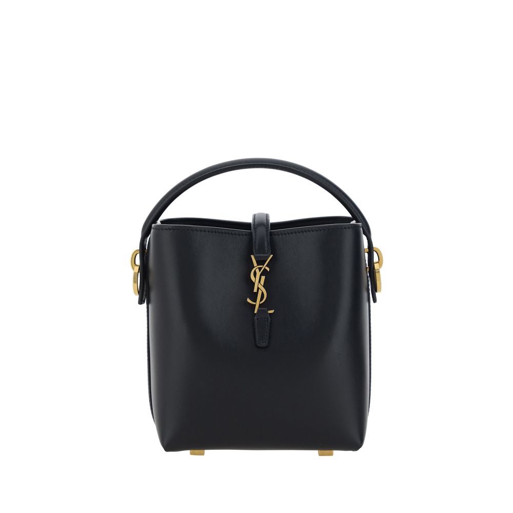 Saint Laurent Le 37 Leather Shoulder Bag — Black