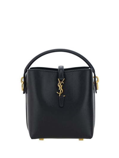 Saint Laurent Le 37 Leather Shoulder Bag — Black