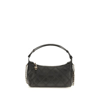 Tory Burch Fleming Nappa Leather Clutch — Black