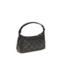 Tory Burch Fleming Nappa Leather Clutch — Black