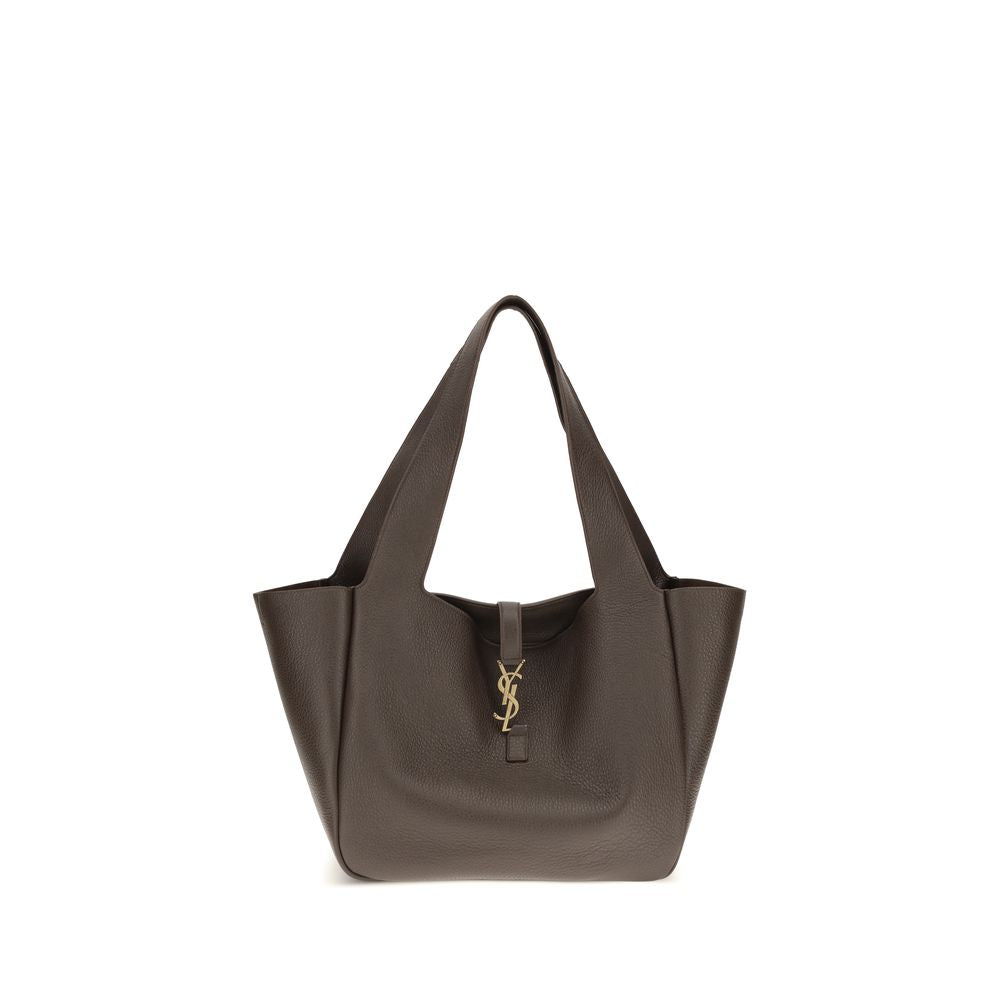 Saint Laurent Le 5 À 7 Bea Deerskin Leather Shoulder Bag — Brown