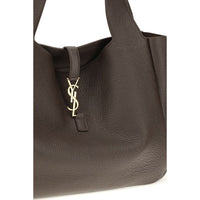 Saint Laurent Le 5 À 7 Bea Deerskin Leather Shoulder Bag — Brown