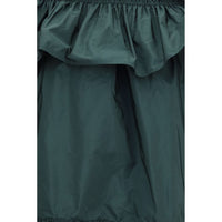 Saint Laurent Ruffled Nylon Poplin Long Dress