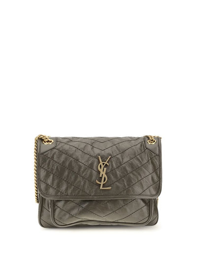Saint Laurent Niki Vintage Leather Shoulder Bag — Bicolour