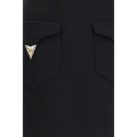 Versace Wool A-Line Mini Skirt