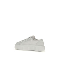 Miu Miu Platform Lace-Up Sneaker — White