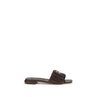 Miu Miu Matelàssé Nappa Leather Flat Sandal