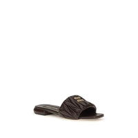 Miu Miu Matelàssé Nappa Leather Flat Sandal