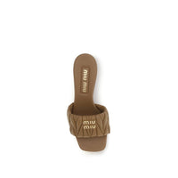 Miu Miu Lambskin Padded Strap Platform Sandal