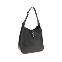 Saint Laurent Le 5 À 7 Large Leather Shoulder Bag — Black