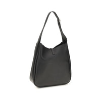 Saint Laurent Le 5 À 7 Large Leather Shoulder Bag — Black
