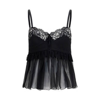 Chloé Silk Crêpe Camisole Top — Black