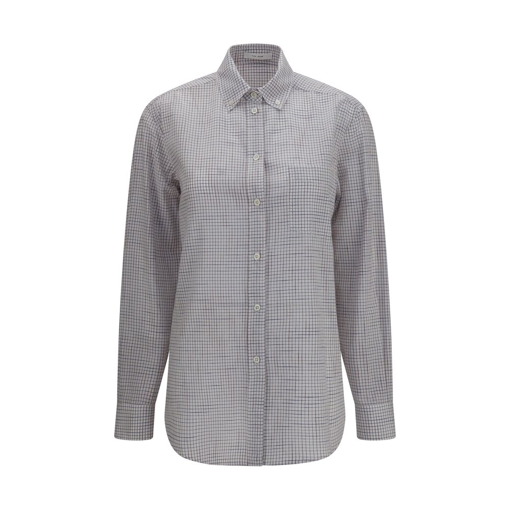 The Row Dalan Cotton Shirt — Multicolor Check