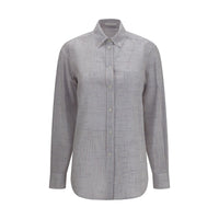 The Row Dalan Cotton Shirt — Multicolor Check
