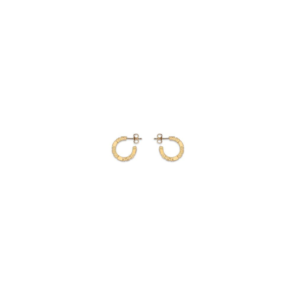 Versace Greca Motif Gold Hoop Earrings