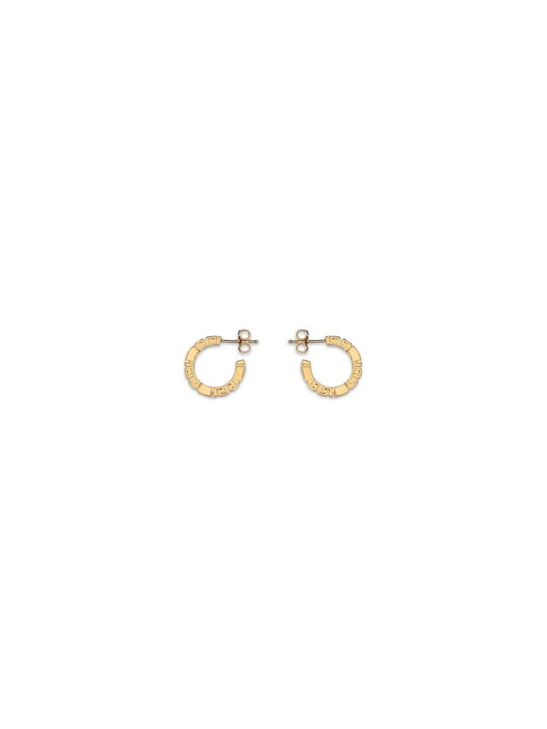 Versace Greca Motif Gold Hoop Earrings
