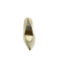 Versace Metallic Leather Stiletto Pump — Gold