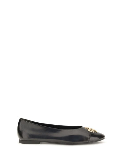 Tory Burch Charlie Goatskin Ballet Flat — Black