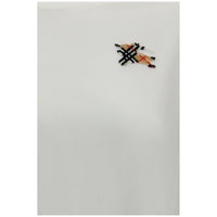 Burberry Knight Check Cotton T-Shirt — White