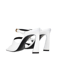 Versace Leather Stiletto Sandal — White