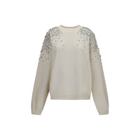Golden Goose Embellished Cotton Sweatshirt — Beige