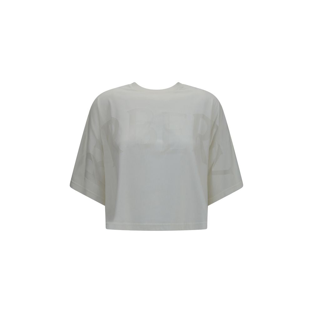 Burberry Logo Oversized Cotton T-Shirt — White