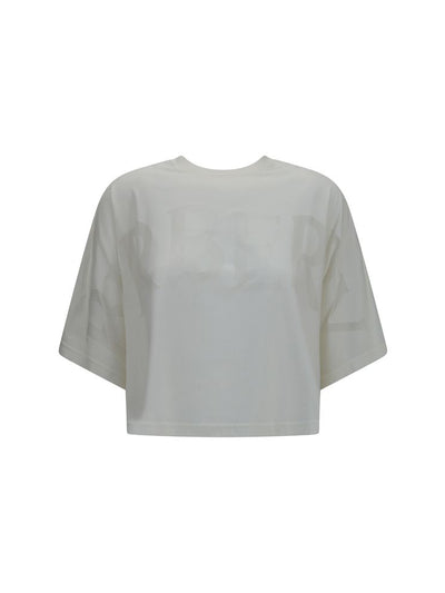 Burberry Logo Oversized Cotton T-Shirt — White