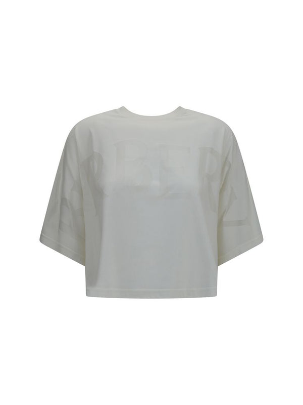 Burberry Logo Oversized Cotton T-Shirt — White