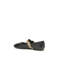 Burberry Robin Check Strap Leather Ballet Flat