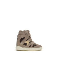 Isabel Marant High-Top Wedge Sneakers in Beige