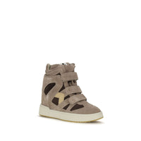 Isabel Marant High-Top Wedge Sneakers in Beige