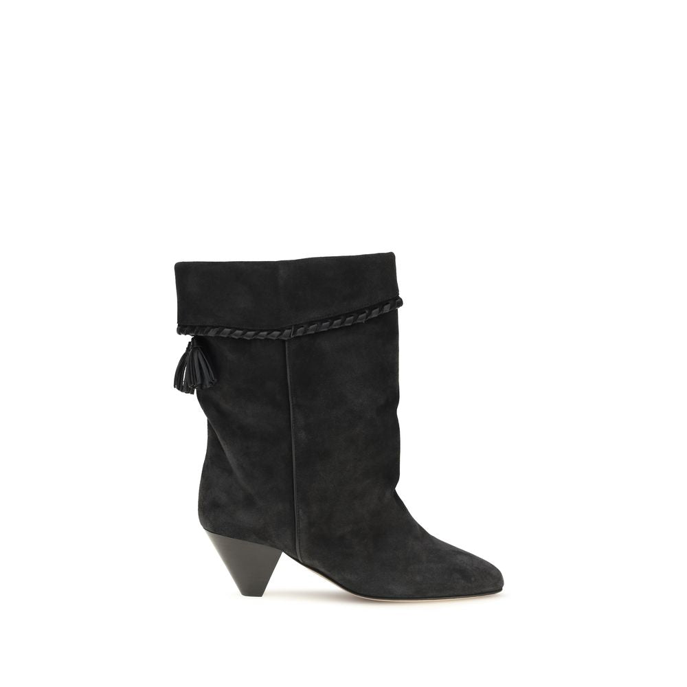 Isabel Marant Tasselled Suede Boots in Black